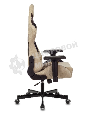 Кресло игровое Бюрократ VIKING 7 KNIGHT BR FABRIC коричневый текстиль/эко.кожа крестовина металл/пластик