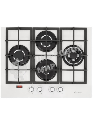 Газовая варочная панель Gefest ПВГ 2231-02 Р12, 4 конфорки, закаленное стекло, белый