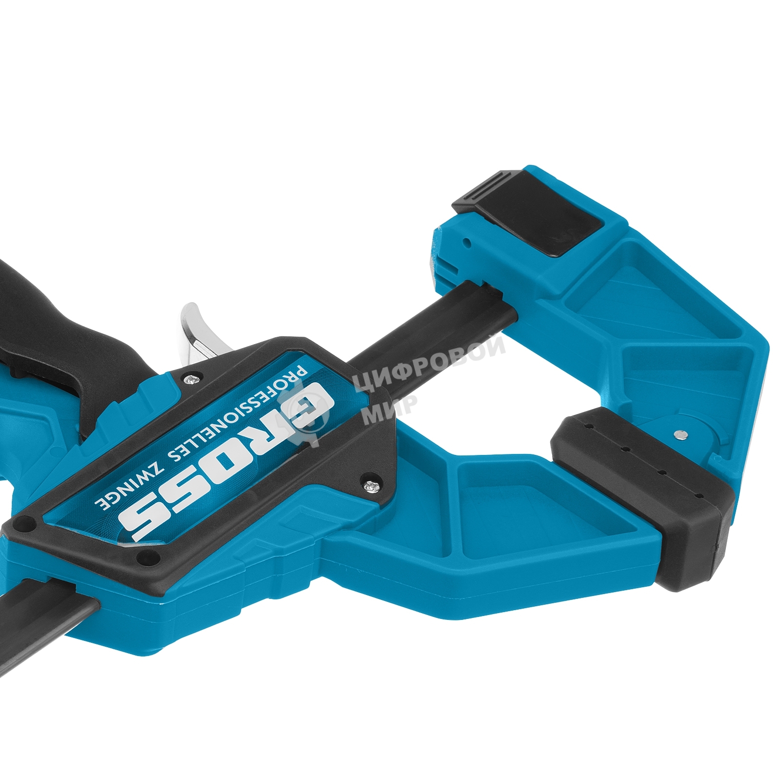 Струбцина Gross 20702 реечная быстрозаж. пистолет. пошаг.механизм пл. корпус 300мм