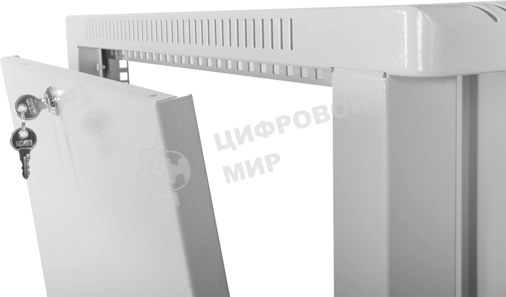 Шкаф коммутационный ЦМО (ШРН-15.500.1) настенный 15U 600x529 мм пер. дв. металл 200 кг серый 470 мм 180 град.