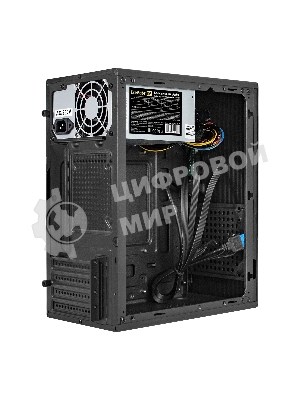 Компьютерный корпус Minitower ExeGate BAA-303MU-AA500 (mATX, БП AA500 с вент. 8см, 2*USB+1*USB 3.0, HD Audio, черный)