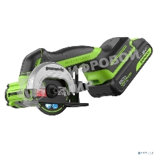 Угловая шлифовальная машина аккумуляторная GreenWorks GD24UCS, 24V, б/щет, 20000 об/мин,76 мм, рез 18 мм,1х2Ач,ЗУ,кор 3402007CUA
