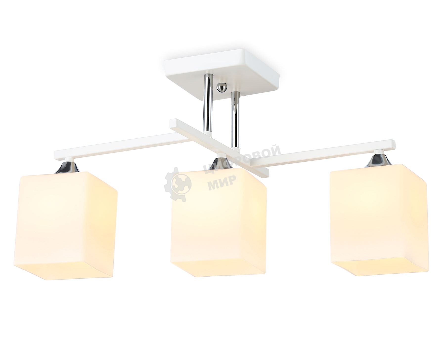 Светильник Ambrella light TR303113/3 WH/CH/FR белый/хром/белый матовый E27/3 max 40W 490*260*290
