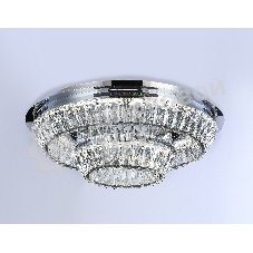 Светильник Ambrella light TR5029 CH/CL хром/прозрачный 3000K/4200K/6400K 81W D600*207 (Без ПДУ)