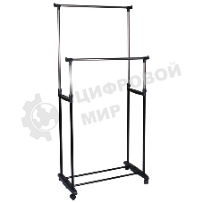 Вешалка напольная Рыжий кот CR465 на колесах 2 перекладины CR465, размер: 78x42x93x168 см