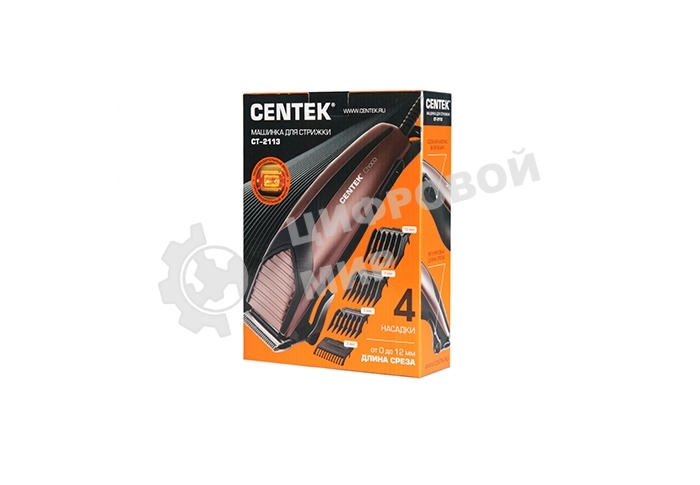 Машинка для стрижки Centek CT-2113 высококач. сталь, насадки, эргономичный дизайн