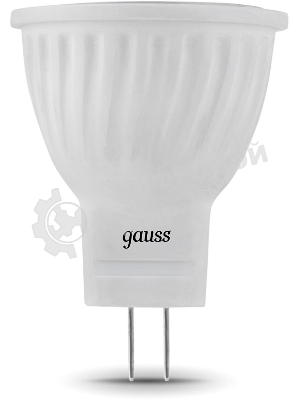 Лампа светодиодная Gauss Black 3Вт цок.:GU4 рефлектор 220B 2700K св.свеч.бел.теп. MR11 (упак.:10шт) (132517103)