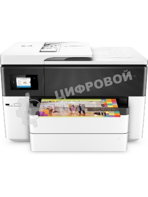МФУ струйное HP OfficeJet Pro 7740 (G5J38A) Wide Format AiO цветной струйный принтер/копир/сканер/факс, А3, 22/18 стр/мин, ADF, дуплекс, USB, Ethernet, WiFi, белый/черный