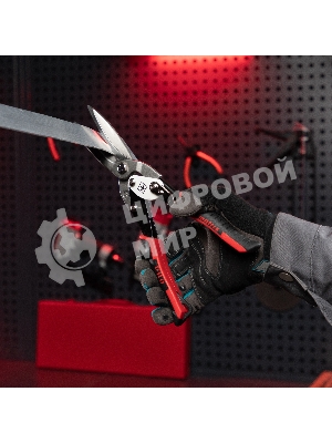 Ножницы по металлу Matrix, удлиненные, 290 мм, прямой рез, CrMo, 2-комп.обрезиненные рук-ки, PRO