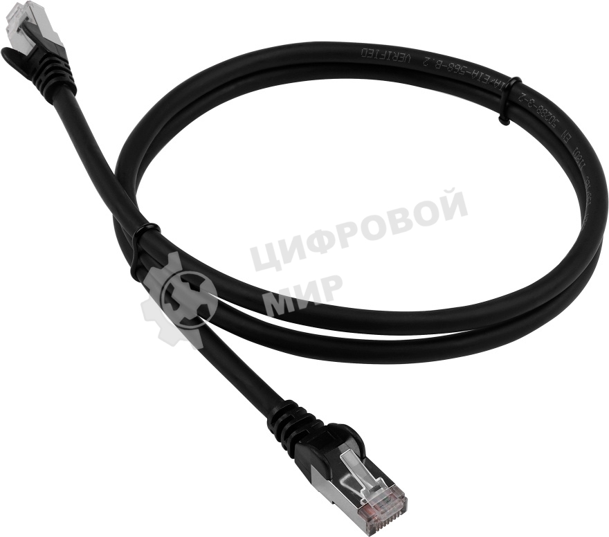 Патч-корд LANMASTER LAN-PC45/S6-2.0-BK FTP вилка RJ-45-вилка RJ-45 Cat.6 2м черный LSZH (уп.:1шт)