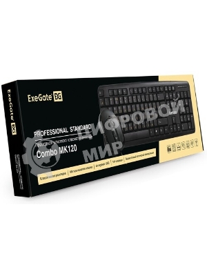 Комплект клавиатура+мышь ExeGate MK150 проводной, USB, 1200 DPI, чёрный