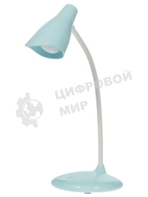 Светильник настольный Uniel TLD-559 Blue/LED/280Lm/5000K/Dimmer 3W. Сенсорный выключатель. Голубой
