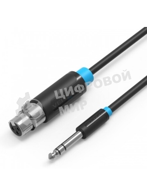 Кабель Vention аудио Jack 6.5 M/XLR F - 1.5м