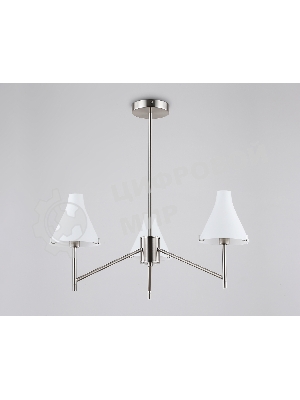 Люстра Ambrella light LH57121/3 SN/FR никель/белый матовый E14/3 max 40W D650*590