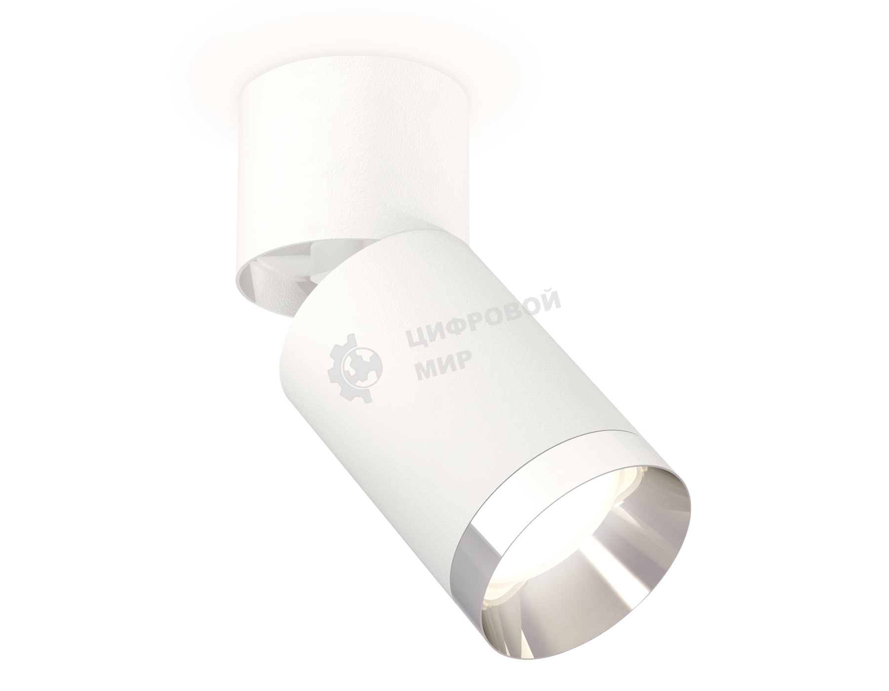 Комплект накладного поворотного светильника Ambrella light XM6312042 SWH/WH/PSL белый песок/белый/серебро полированное MR16 GU5.3 (A2220, C6312, N6132)