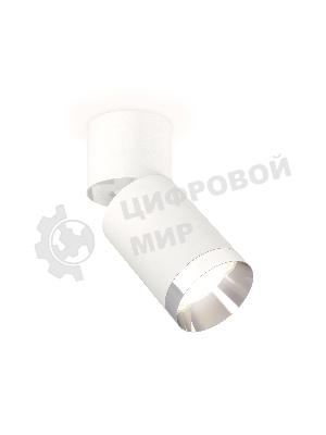 Комплект накладного поворотного светильника Ambrella light XM6312042 SWH/WH/PSL белый песок/белый/серебро полированное MR16 GU5.3 (A2220, C6312, N6132)