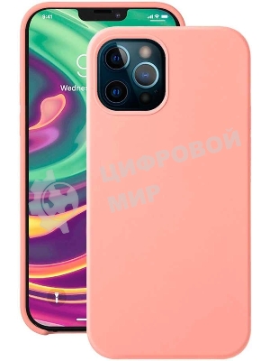 Чехол (клип-кейс) DEPPA Liquid Silicone, для Apple iPhone 12/12 Pro, розовый 87712
