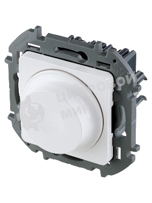 Светорегулятор поворотный Legrand без нейтрали, 300 Вт, белый