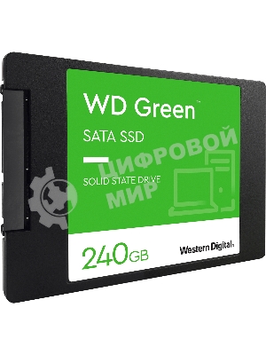 Накопитель SSD WD Green WDS240G3G0A, 240Gb, SATA III, 2.5