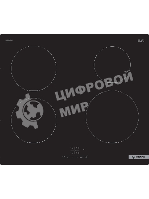 Индукционная варочная панель Bosch Serie 4 PUE611BB5E, индукционные, независимая, черный