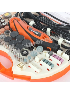 Прямошлифовальная машина (гравер) PATRIOT EE 111 с гибким валом, 140Вт, 210 насадок в комплекте, кейс