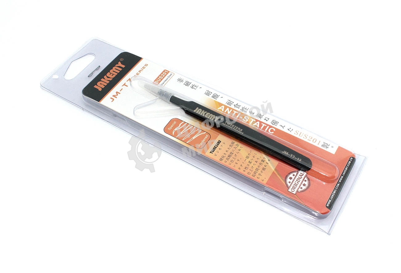 Пинцет Jakemy JM-T7-13 прямой, с закругленными кончиками