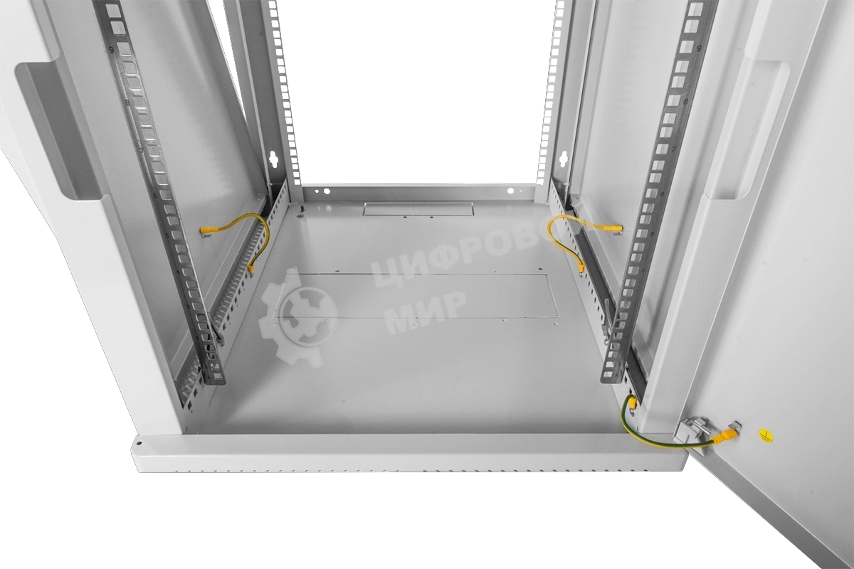 Шкаф коммутационный ЦМО (ШРН-15.500.1) настенный 15U 600x529 мм пер. дв. металл 200 кг серый 470 мм 180 град.