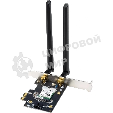Сетевой адаптер Wi-Fi + Bluetooth Asus PCE-BE6500 BE6500 PCI Express 2ант.