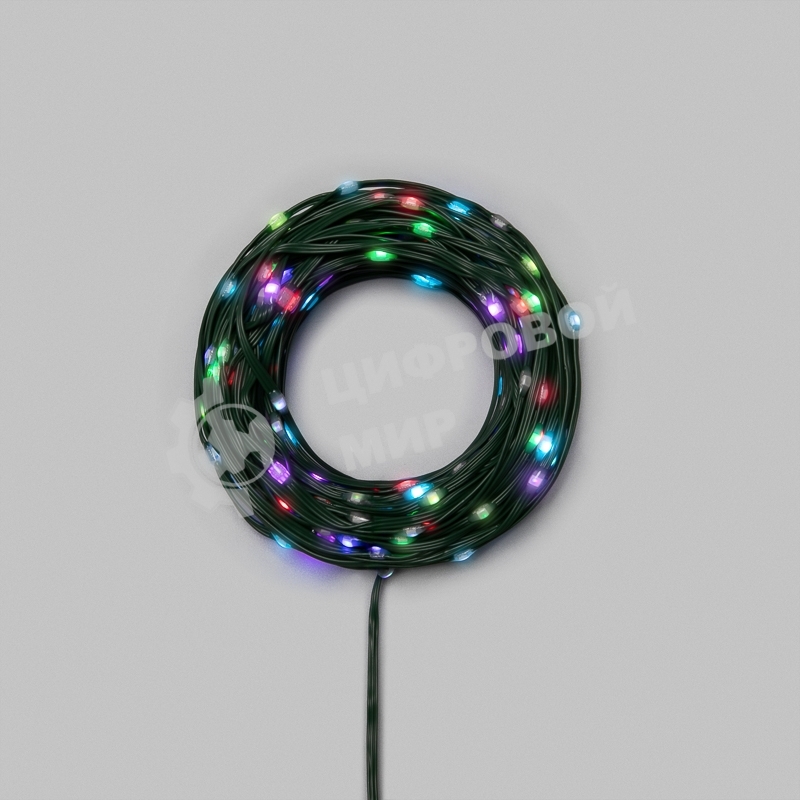 Умная гирлянда Neon-night Роса с крупными каплями 30м 300 LED RGB мягкий зеленый провод IP20 USB