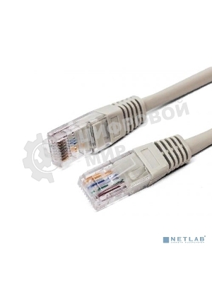 Кабель патч-корд, Filum FL-U5-2M U/UTP 5e cat. 2м, 26AWG(7x0.16 мм), омедненный алюминий (CCA), PVC, серый