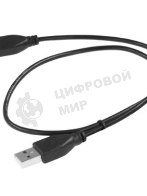 Кабель USB2.0 Cablexpert CC-USB2-AMAM-0.6M, AM/AM, экран, 28/26AWG, медь, Pro, 0.6м, черный, пакет