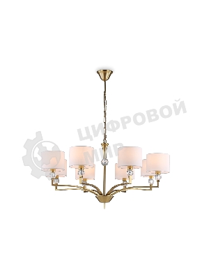 Люстра Ambrella light LH71133/8 BS/WH латунь/белый E14/8 max 40W D840*880