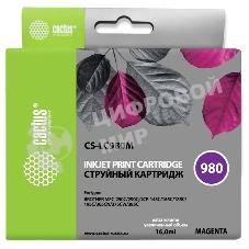Картридж струйный Cactus CS-LC980M пурпурный (16 мл) для Brother DCP-145C/165C MFC-250C/290C