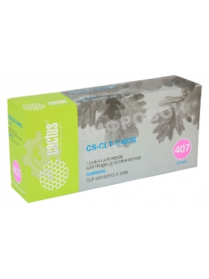 Картридж лазерный Cactus CS-CLT-C407S голубой (1000 стр.) для Samsung CLP320/320n/325/CLX3185/3185n/3185fn