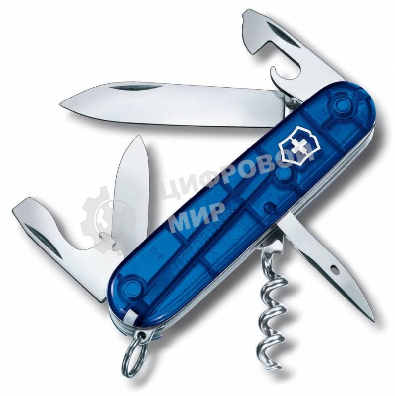 Нож перочинный Victorinox Spartan (1.3603.T2) 91мм 12функций синий полупрозрачный карт.коробка
