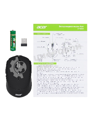 Мышь беспроводная Acer OMR050 черный, 1600 dpi, радиоканал, Bluetooth, USB, кнопки - 6