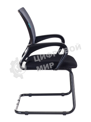 Кресло Бюрократ CH-695N-AV/DG/TW-11 серый/черный, экокожа, 120 кг, механизм качания