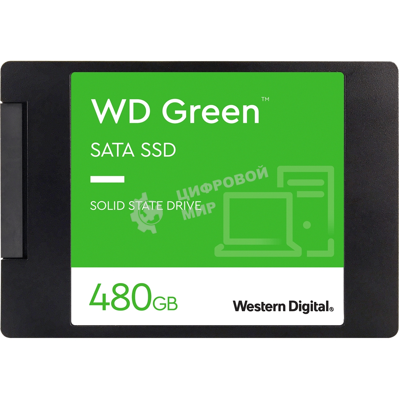 Накопитель SSD WD Green WDS480G3G0A, 480Gb, SATA III, 2.5