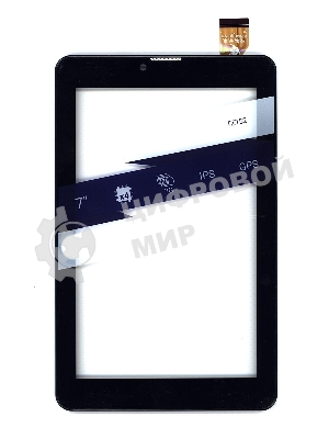 Сенсорное стекло (тачскрин) для Irbis TZ752, черное с рамкой