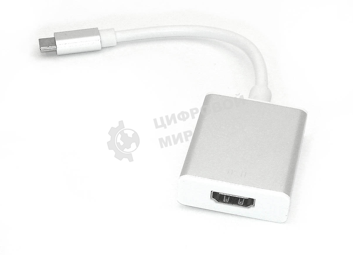 Адаптер Type-C на HDMI, серебро