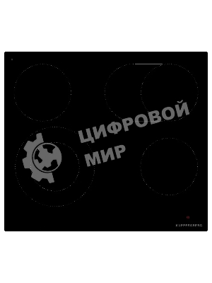 Варочная панель Kuppersberg ECS 624 Варочная панель Kuppersberg, электрическая, High-Tech, 60 см, пауза, таймер, блокировка панели управления, автоматическое отключение, 9 уровней мощности, прямые края, индикация остаточного тепла, сенсорное управление, черный