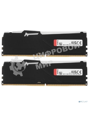Оперативная память Kingston Fury Beast, DDR5, 16GB (2x8GB), 6000MHz, CL30, DIMM, с радиаторами, RGB, черный