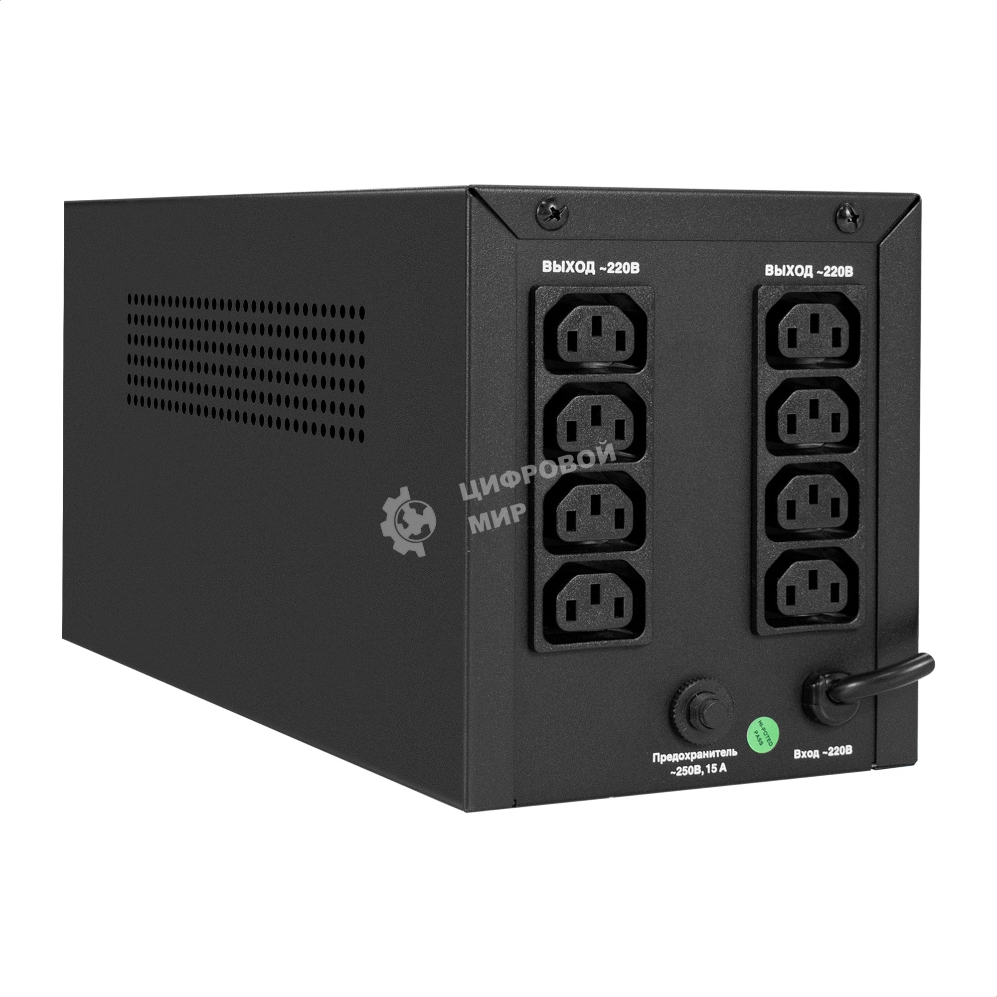 Источник бесперебойного питания ExeGate Power NB-2200.LED.AVR.8C13 (2200VA/1300W, LED, AVR, 8*C13, батарея 12V 9Ah - 2 шт., металлический корпус, Black)