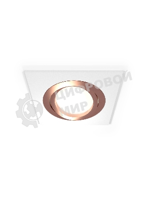 Комплект встраиваемого поворотного светильника Ambrella light XC7631084 SWH/PPG белый песок/золото розовое полированное MR16 GU5.3 (C7631, N7005)
