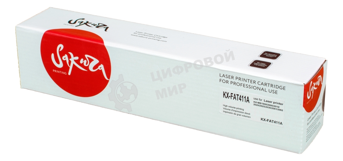 Картридж Sakura KXFAT411А для Panasonic KX-MB1900, KX-MB2000, KX-MB2020, KX-MB2030, KX-MB2051, KX-MB2061, черный, 2000 к.
