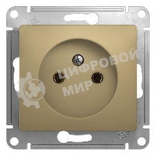 Механизм розетки 1-м СП Glossa 16А IP20 без заземл. титан SchE GSL000441