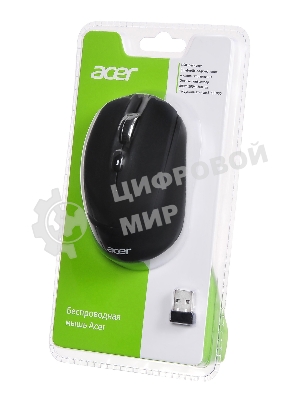 Мышь беспроводная Acer OMR050 черный, 1600 dpi, радиоканал, Bluetooth, USB, кнопки - 6