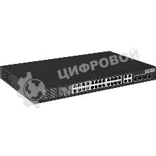 Коммутатор Osnovo SW-62422(400W) 26x100Mb 24PoE+ 400W неуправляемый