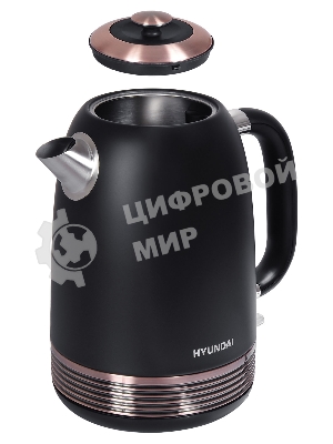 Чайник электрический Hyundai HYK-S4501 1.7л. 2200Вт черный/бронзовый (корпус: нержавеющая сталь/пластик)