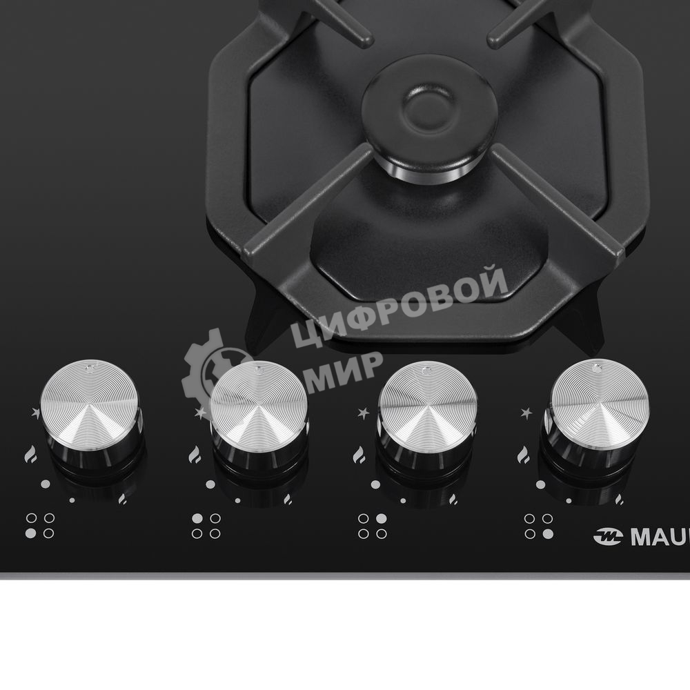 Газовая варочная панель Maunfeld EGHG.64.23CB/G, 4 конфорки, закаленное стекло, черный